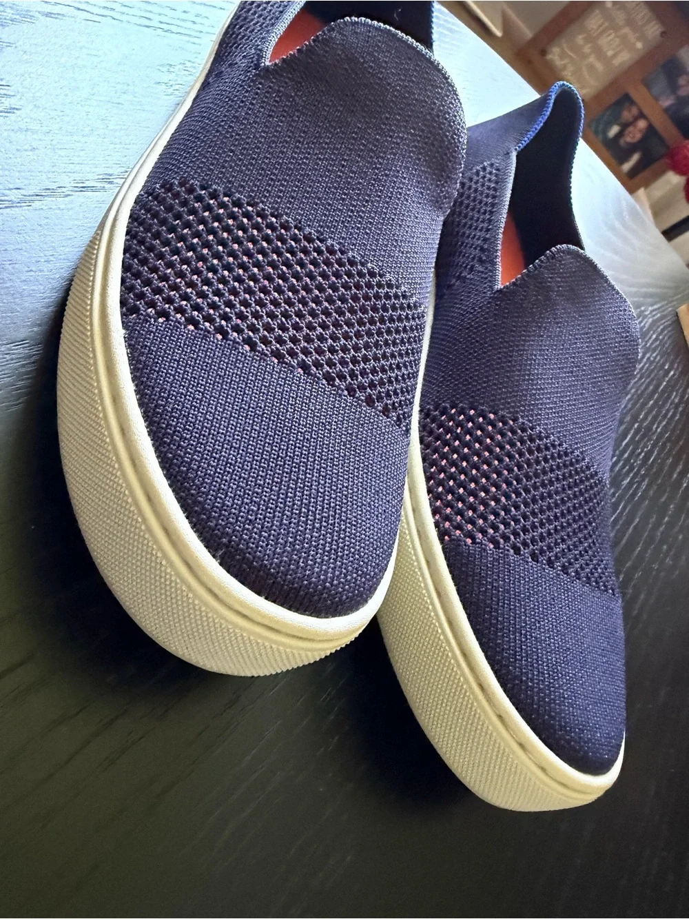 Rothy’s The Original Slip-On Sneaker Maritime Lattice Navy - Size 9